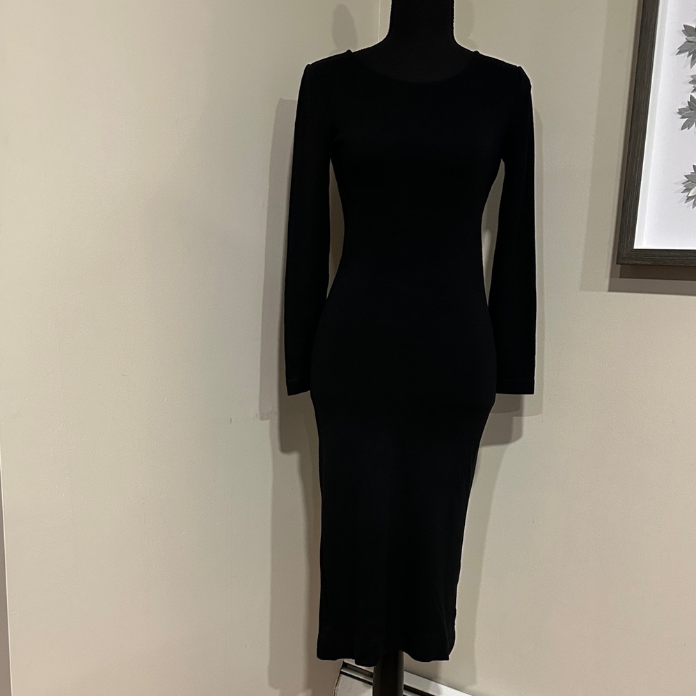 *MADEWELL* Black Long-Sleeve Body-Con Dress Size 0
